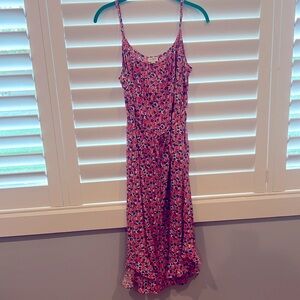J. Crew Sz 10 sun dress- red and blue floral print.